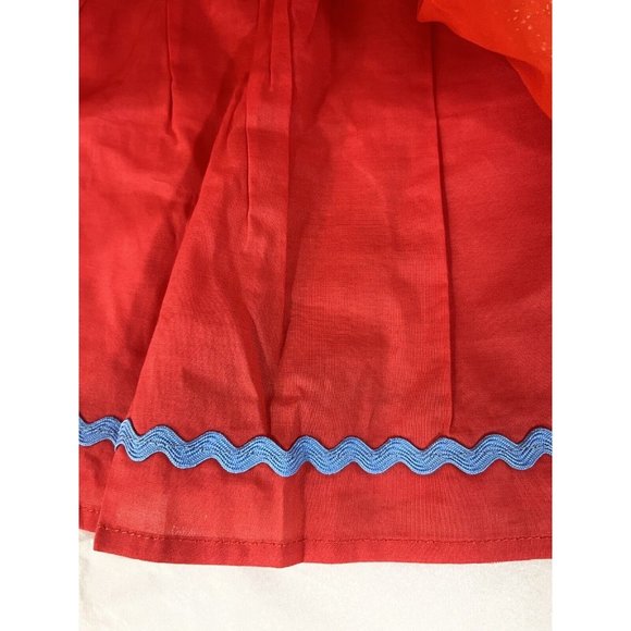 Matilda Jane Caroling Away Top Size 4 New Embroidery Flower Red Tulle Christmas - Picture 7 of 12